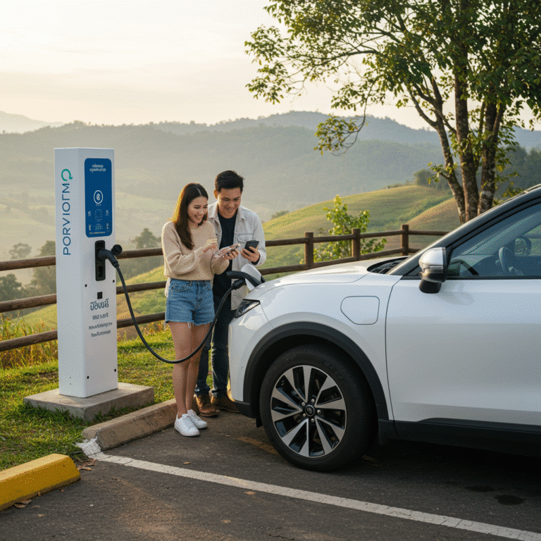 ขับ EV เที่ยวปีใหม่! เช็คสถานีชาร์จเส้นทางยอดฮิต