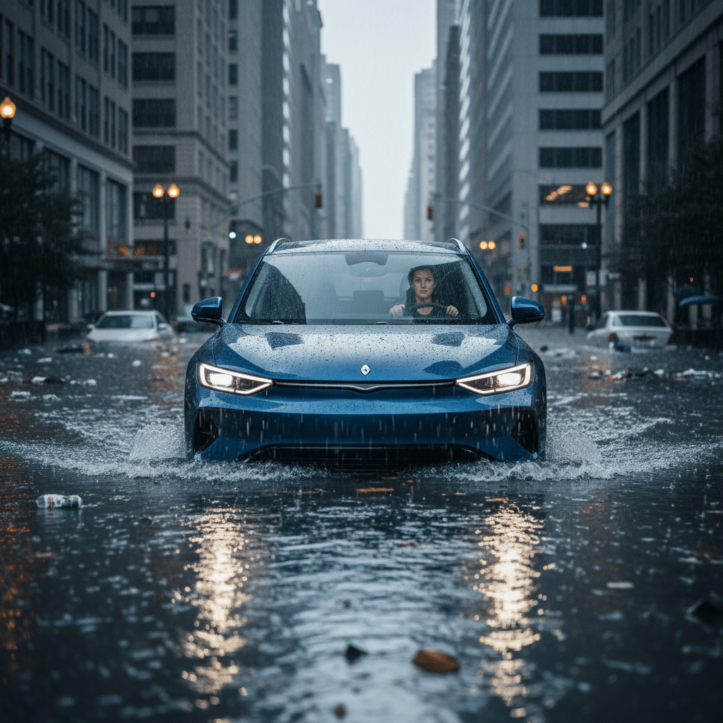 รถ EV ลุยน้ำท่วมได้จริงหรือ? สรุปจบในที่เดียว - ev-car-in-flood-thailand