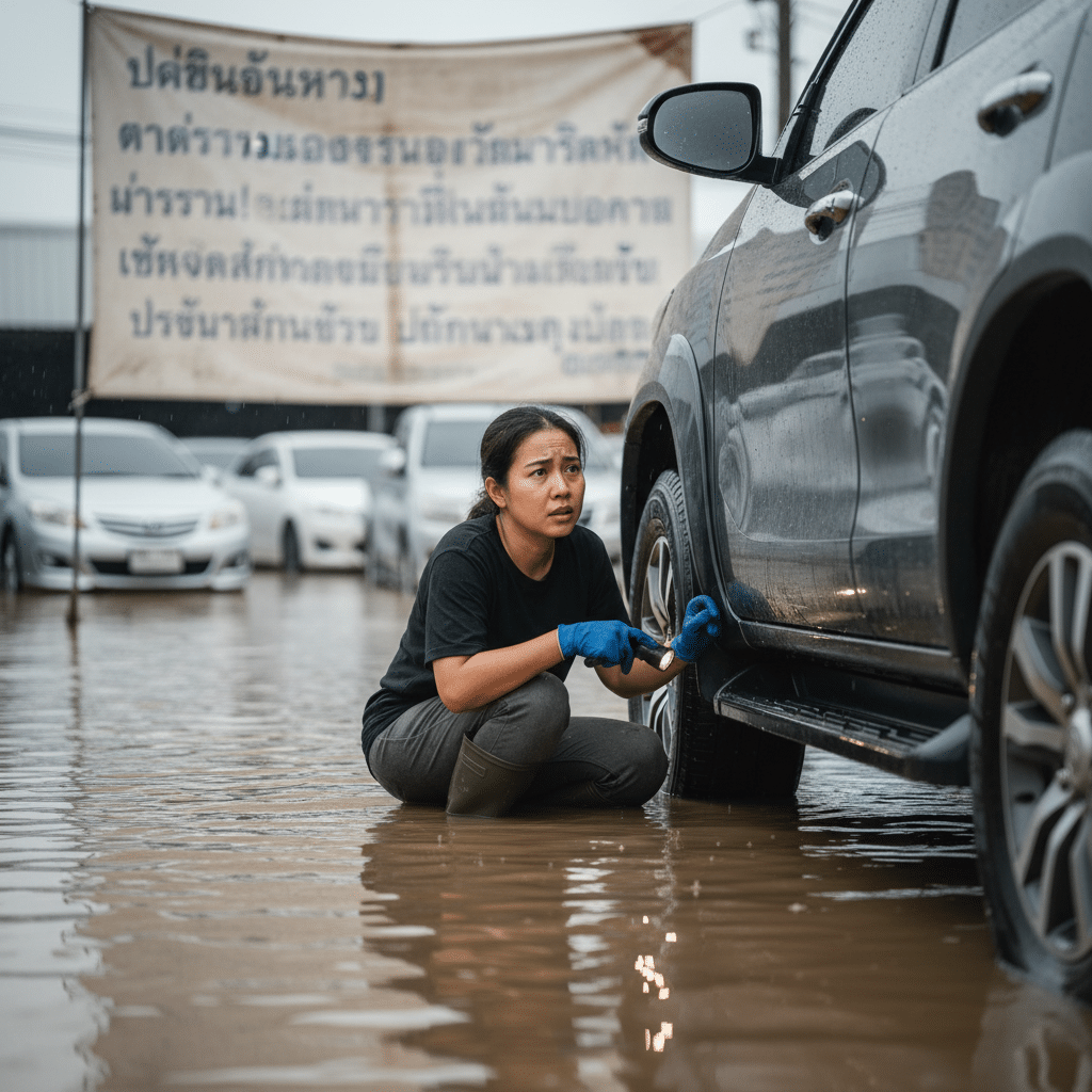 เตือนภัย! รถย้อมแมวหลังน้ำท่วม ดู 5 จุดนี้ก่อนซื้อ - check-used-car-after-flood