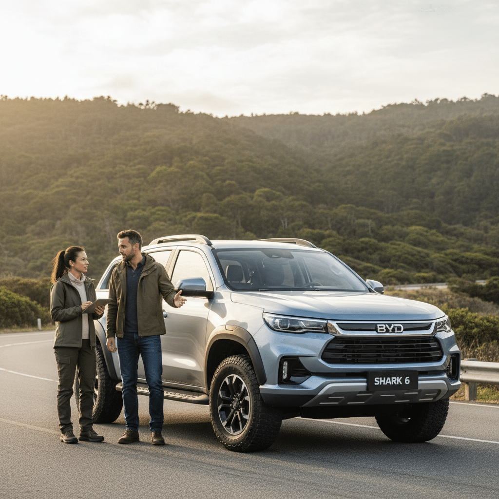 ทดสอบขับ BYD SHARK 6: กระบะไฮบริดที่แรงและประหยัดจริง? - test-drive-byd-shark-6-review