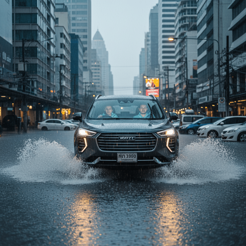 ลุยน้ำท่วม! ทดสอบ Haval Jolion Hybrid กลางกรุง เอาอยู่ไหม? - haval-jolion-hybrid-flood-test