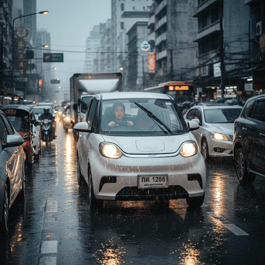 ขับจริง BYD Dolphin Mini EV ลุยฝนรถติดกรุงเทพฯ - byd-dolphin-mini-bangkok-review