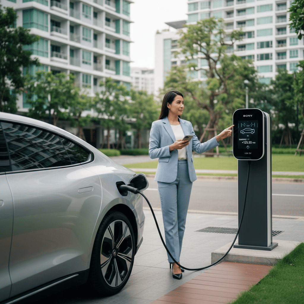จอดรถ EV ก็ได้เงิน? รู้จักเทคโนโลยี V2G ก่อนใคร - ev-vehicle-to-grid-thailand