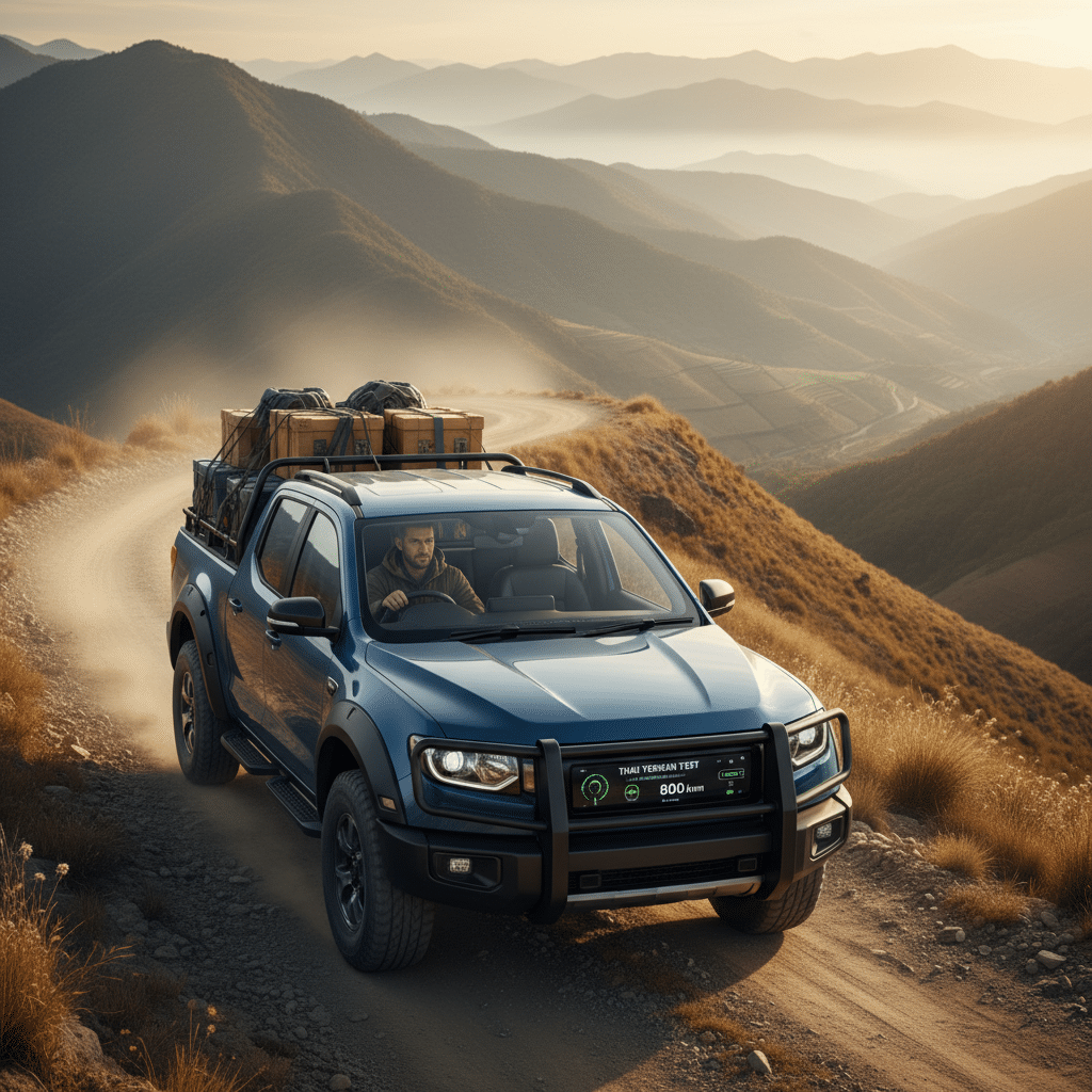 ลองขับกระบะ EV 1,000 โล! บรรทุกหนัก-ขึ้นเขาไหวไหม? - ev-pickup-1000km-test-drive