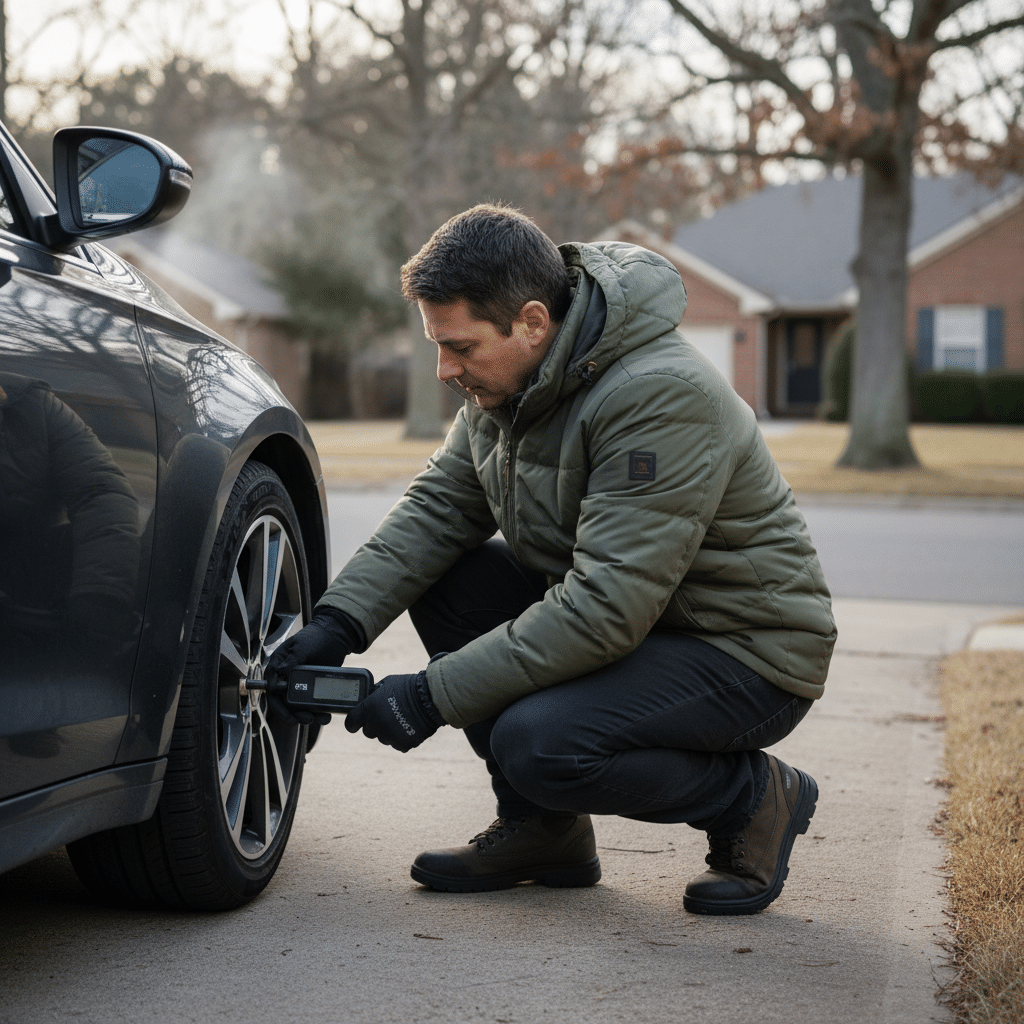 tire pressure check winter travel featured