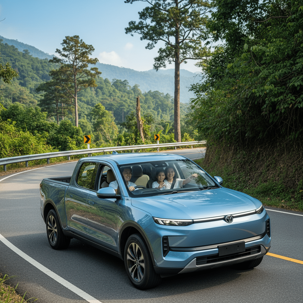 ขับกระบะ EV ลุยเขาใหญ่! รีวิวจริงฉบับครอบครัว - ev-pickup-khaoyai-family-review